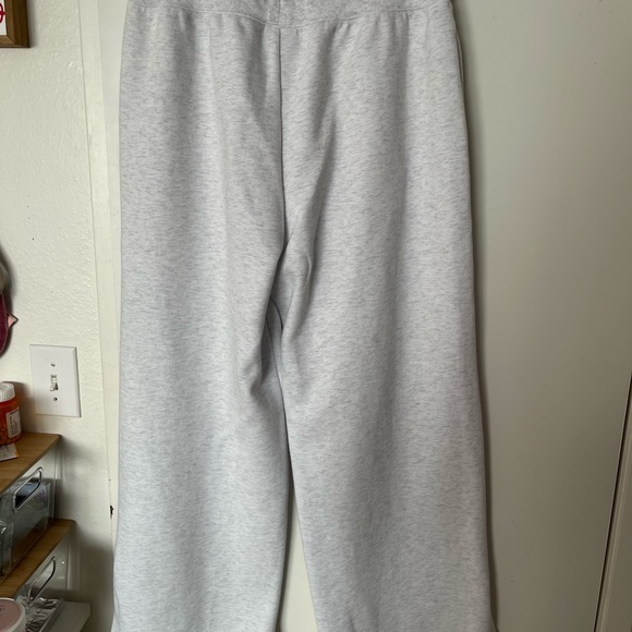 VANS Elevated Double Knit Wide Leg Jogger Sweat Pants Grey White Heather L - Picture 3 of 5